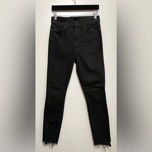 Mother Stunner Zip Ankle Step Fray Jeans in Not Guilty